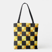 Black Yellow Gold Square Art Style Tas (Achterkant)