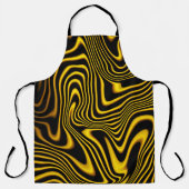 Black Yellow Gold Swirls Texture Schort (Voorkant)