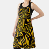 Black Yellow Gold Swirls Texture Schort (Insitu)