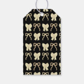 Black Yellow/GoldBow Horse Chinese New Year Cadeaulabel (Achterkant)