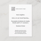 Black Yellow Grand Opening Discount Kaart Visitekaartje (Achterkant)