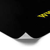 Black Yellow Grand Opening | Venster Logo toevoege Poster (Hoek)