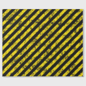 Black Yellow Grunge Caudron tapestandaarspatroon Cadeaupapier (Vlak)