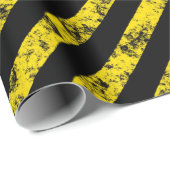 Black Yellow Grunge Caudron tapestandaarspatroon Cadeaupapier (Rol Hoek)