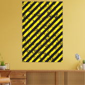 Black Yellow Grunge Caudron tapestandaarspatroon Canvas Afdruk (Insitu (Woonkamer))