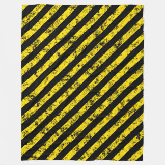 Black Yellow Grunge Caudron tapestandaarspatroon Fleece Deken