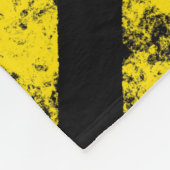 Black Yellow Grunge Caudron tapestandaarspatroon Fleece Deken (Hoek)