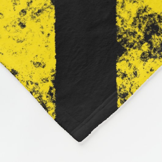 Black Yellow Grunge Caudron tapestandaarspatroon Fleece Deken (Hoek)