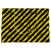 Black Yellow Grunge Caudron tapestandaarspatroon Groot Cadeauzakje (Voorkant)