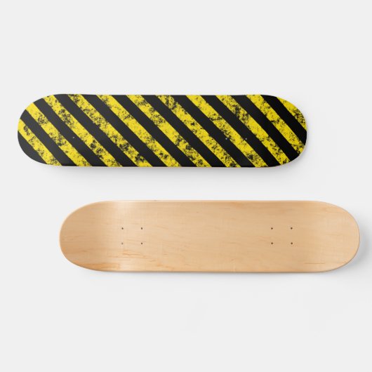 Black Yellow Grunge Caudron tapestandaarspatroon Persoonlijk Skateboard (Horizontaal)