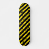 Black Yellow Grunge Caudron tapestandaarspatroon Persoonlijk Skateboard (Voorkant)