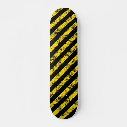 Black Yellow Grunge Caudron tapestandaarspatroon Persoonlijk Skateboard (Voorkant)