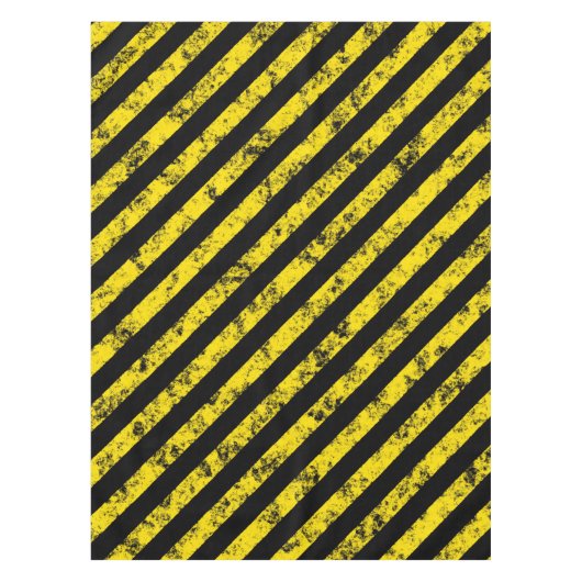 Black Yellow Grunge Caudron tapestandaarspatroon Tafelkleed (Voorkant)