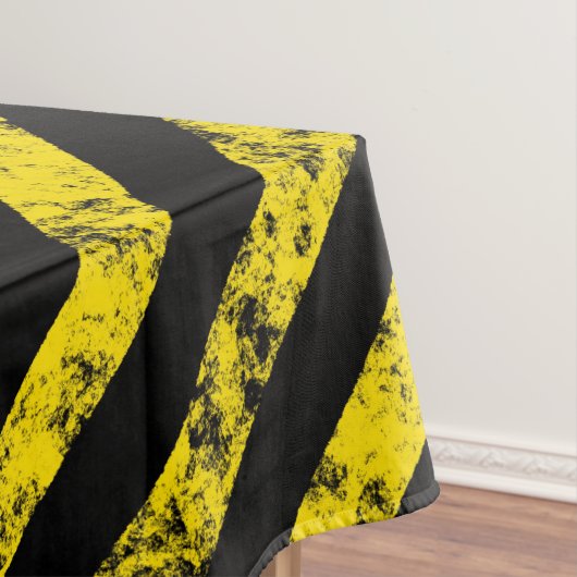 Black Yellow Grunge Caudron tapestandaarspatroon Tafelkleed (Voorbeeld)