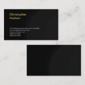 Black Yellow Modern Consultant Visitekaartje (Voorkant / Achterkant)