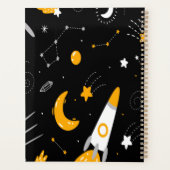 Black Yellow Night Sky Buitenspace Rocket Planner (Achterkant)