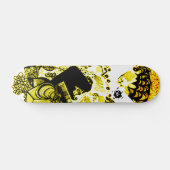 Black Yellow Persoonlijk Skateboard (Horizontaal)