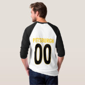 Black & Yellow Pittsburgh Love T-shirt (Achterkant volledig)