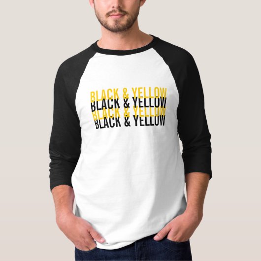 Black & Yellow Pittsburgh Love T-shirt (Voorkant)