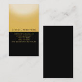 Black Yellow Plain Simple Consultant-Visitekaartje Visitekaartje (Voorkant / Achterkant)
