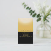 Black Yellow Plain Simple Consultant-Visitekaartje Visitekaartje (Staand voorkant)