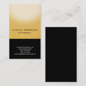 Black Yellow Plain Simple Consultant-Visitekaartje Visitekaartje (Voorkant / Achterkant)