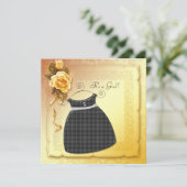 Black Yellow Rose Baby Shower Uitnodigingen (Staand voorkant)