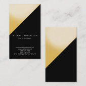 Black Yellow Simple Plain Consultant Visitekaartje (Voorkant / Achterkant)