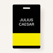 Black Yellow Sponsor Event ID-badge Badge (Achterkant)