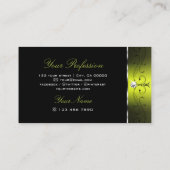 Black Yellow Squiggles Sparking Diamonds  Visitekaartje (Achterkant)