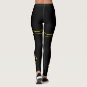 Black Yellow Stars Leggings (Achterkant)