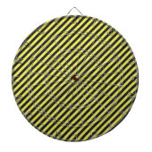 Black Yellow Stripes Game Night Dartbord (Voorkant)