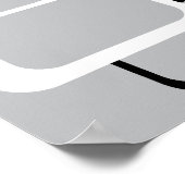 Black Yellow White Grey Retro Squares mid Century Poster (Hoek)