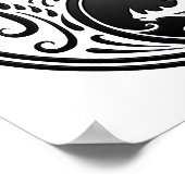  Black Yin Yang Dragons Poster (Hoek)