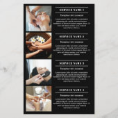 Black Your Logo Services Schoonheidssalon Marketin Flyer (Achterkant)