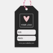 Black Your Square Logo Social Media Prijs Labels Cadeaulabel (Voorkant)