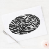 Black Zebra Envelope Seal Ovale Sticker (Envelop)