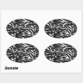 Black Zebra Envelope Seal Ovale Sticker (Vel)