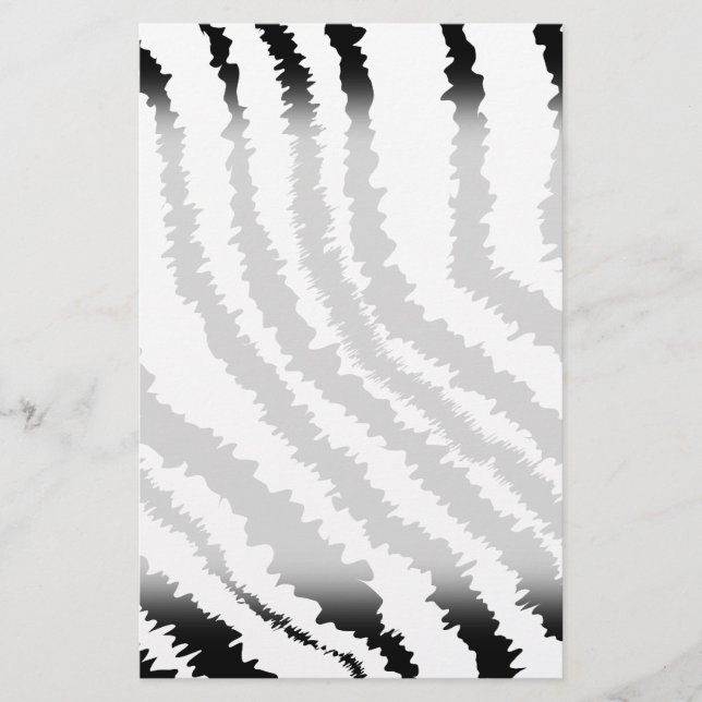 Black Zebra Print Pattern. (Voorkant)