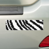 Black Zebra Print Pattern. Bumpersticker (Op auto)