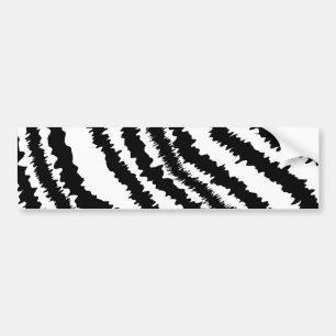 Black Zebra Print Pattern. Bumpersticker