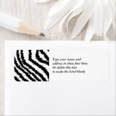 Black Zebra Print Pattern. Etiket (Insitu)