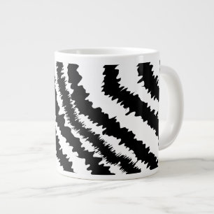 Black Zebra Print Pattern. Grote Koffiekop