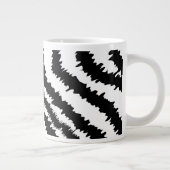 Black Zebra Print Pattern. Grote Koffiekop (Rechts)