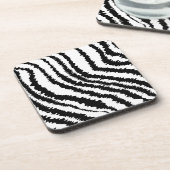 Black Zebra Print Pattern. Onderzetter (Linkerzijde)
