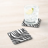Black Zebra Print Pattern. Onderzetter (Rechterzijde)