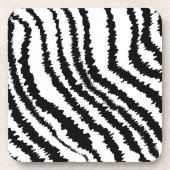 Black Zebra Print Pattern. Onderzetter (Voorkant)