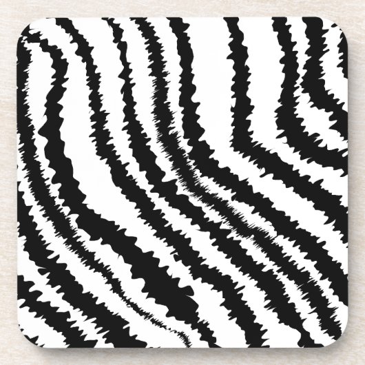Black Zebra Print Pattern. Onderzetter (Voorkant)