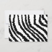 Black Zebra Print Pattern. RSVP Kaartje (Achterkant)