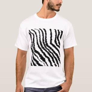 Black Zebra Print Pattern. T-shirt